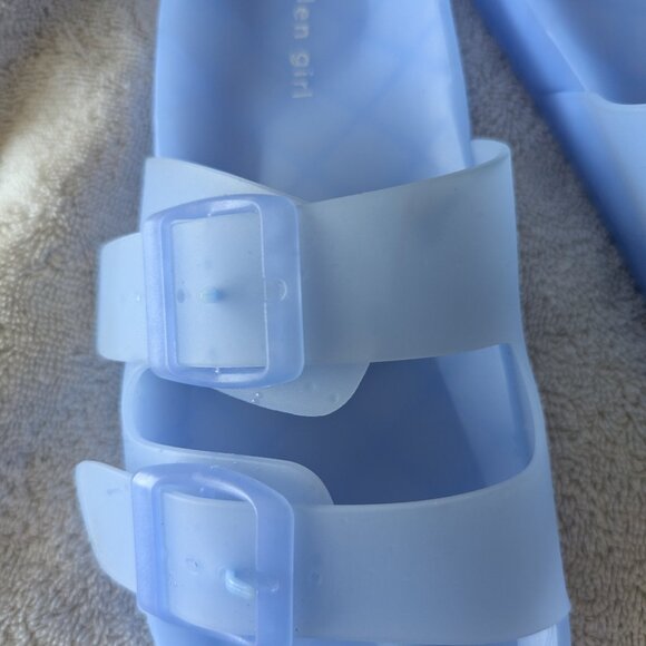 Madden Girl Teddy Jelly Sandals Blue Size 8 NWT - Picture 3 of 5